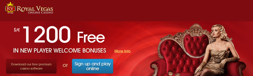 Royal Vegas Online Casino Offer Banner